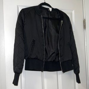 Black bomber jacket